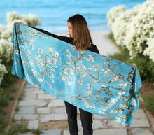 Naložite sliko v pregledovalnik galerije, obojestranski ženski šal poletni šali modni sal pisani sali cvetlice prehodni sal viskoza svila barvit ženski šali moda udoben šal mehek obojestranski sal jesenski šal cvetlični ženski šal