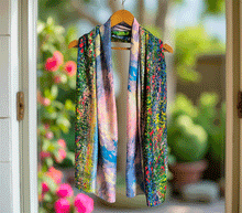 Naložite sliko v pregledovalnik galerije, obojestranski ženski šal poletni šali modni sal pisani sali cvetlice prehodni sal viskoza svila barvit ženski šali moda udoben šal mehek obojestranski sal jesenski šal cvetlični ženski šal