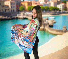 Naložite sliko v pregledovalnik galerije, obojestranski ženski šal poletni šali modni sal pisani sali cvetlice prehodni sal viskoza svila barvit ženski šali moda udoben šal mehek obojestranski sal jesenski šal cvetlični ženski šal