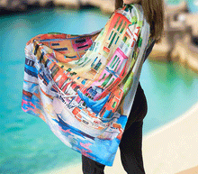 Naložite sliko v pregledovalnik galerije, obojestranski ženski šal poletni šali modni sal pisani sali cvetlice prehodni sal viskoza svila barvit ženski šali moda udoben šal mehek obojestranski sal jesenski šal cvetlični ženski šal