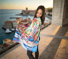 Naložite sliko v pregledovalnik galerije, obojestranski ženski šal poletni šali modni sal pisani sali cvetlice prehodni sal viskoza svila barvit ženski šali moda udoben šal mehek obojestranski sal jesenski šal cvetlični ženski šal