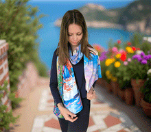 Naložite sliko v pregledovalnik galerije, obojestranski ženski šal poletni šali modni sal pisani sali cvetlice prehodni sal viskoza svila barvit ženski šali moda udoben šal mehek obojestranski sal jesenski šal cvetlični ženski šal