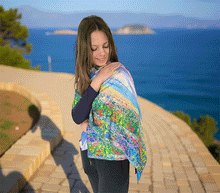 Naložite sliko v pregledovalnik galerije, obojestranski ženski šal poletni šali modni sal pisani sali cvetlice prehodni sal viskoza svila barvit ženski šali moda udoben šal mehek obojestranski sal jesenski šal cvetlični ženski šal