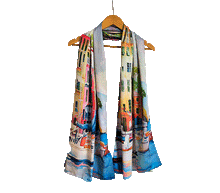 Naložite sliko v pregledovalnik galerije, obojestranski ženski šal poletni šali modni sal pisani sali cvetlice prehodni sal viskoza svila barvit ženski šali moda udoben šal mehek obojestranski sal jesenski šal cvetlični ženski šal