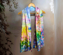 Naložite sliko v pregledovalnik galerije, Obojestranski ženski šal Šepet - svila viskoza