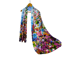 Naložite sliko v pregledovalnik galerije, obojestranski ženski šal poletni šali modni sal pisani sali cvetlice prehodni sal viskoza svila barvit ženski šali moda udoben šal mehek obojestranski sal jesenski šal cvetlični ženski šal