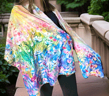 Naložite sliko v pregledovalnik galerije, obojestranski ženski šal poletni šali modni sal pisani sali cvetlice prehodni sal viskoza svila barvit ženski šali moda udoben šal mehek obojestranski sal jesenski šal cvetlični ženski šal