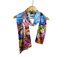 Naložite sliko v pregledovalnik galerije, obojestranski ženski šal poletni šali modni sal pisani sali cvetlice prehodni sal viskoza svila barvit ženski šali moda udoben šal mehek obojestranski sal jesenski šal cvetlični ženski šal