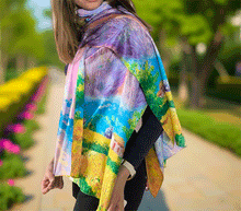 Naložite sliko v pregledovalnik galerije, obojestranski ženski šal poletni šali modni sal pisani sali cvetlice prehodni sal viskoza svila barvit ženski šali moda udoben šal mehek obojestranski sal jesenski šal cvetlični ženski šal sivka