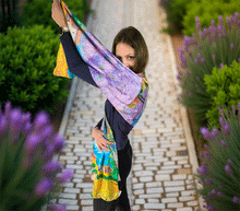 Naložite sliko v pregledovalnik galerije, obojestranski ženski šal poletni šali modni sal pisani sali cvetlice prehodni sal viskoza svila barvit ženski šali moda udoben šal mehek obojestranski sal jesenski šal cvetlični ženski šal sivka