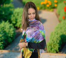 Naložite sliko v pregledovalnik galerije, obojestranski ženski šal poletni šali modni sal pisani sali cvetlice prehodni sal viskoza svila barvit ženski šali moda udoben šal mehek obojestranski sal jesenski šal cvetlični ženski šal sivka