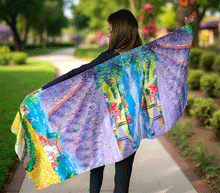 Naložite sliko v pregledovalnik galerije, obojestranski ženski šal poletni šali modni sal pisani sali cvetlice prehodni sal viskoza svila barvit ženski šali moda udoben šal mehek obojestranski sal jesenski šal cvetlični ženski šal sivka