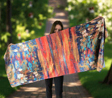 Naložite sliko v pregledovalnik galerije, obojestranski ženski šal poletni šali modni sal pisani sali cvetlice prehodni sal viskoza svila barvit ženski šali moda udoben šal mehek obojestranski sal jesenski šal cvetlični ženski šal