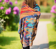 Naložite sliko v pregledovalnik galerije, obojestranski ženski šal poletni šali modni sal pisani sali cvetlice prehodni sal viskoza svila barvit ženski šali moda udoben šal mehek obojestranski sal jesenski šal cvetlični ženski šal