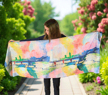 Naložite sliko v pregledovalnik galerije, obojestranski ženski šal poletni šali modni sal pisani sali cvetlice prehodni sal viskoza svila barvit ženski šali moda udoben šal mehek obojestranski sal jesenski šal cvetlični ženski šal