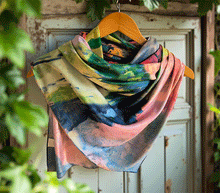 Naložite sliko v pregledovalnik galerije, obojestranski ženski šal poletni šali modni sal pisani sali cvetlice prehodni sal viskoza svila barvit ženski šali moda udoben šal mehek obojestranski sal jesenski šal cvetlični ženski šal