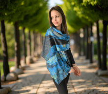 Naložite sliko v pregledovalnik galerije, obojestranski ženski šal poletni šali modni sal pisani sali cvetlice prehodni sal viskoza svila barvit ženski šali moda udoben šal mehek obojestranski sal jesenski šal ženski šal moda zvezde