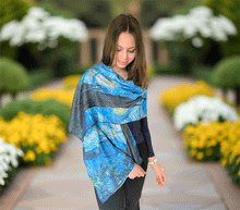 Naložite sliko v pregledovalnik galerije, obojestranski ženski šal poletni šali modni sal pisani sali cvetlice prehodni sal viskoza svila barvit ženski šali moda udoben šal mehek obojestranski sal jesenski šal ženski šal moda zvezde