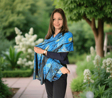 Naložite sliko v pregledovalnik galerije, obojestranski ženski šal poletni šali modni sal pisani sali cvetlice prehodni sal viskoza svila barvit ženski šali moda udoben šal mehek obojestranski sal jesenski šal ženski šal moda zvezde