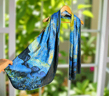 Naložite sliko v pregledovalnik galerije, obojestranski ženski šal poletni šali modni sal pisani sali cvetlice prehodni sal viskoza svila barvit ženski šali moda udoben šal mehek obojestranski sal jesenski šal ženski šal moda zvezde