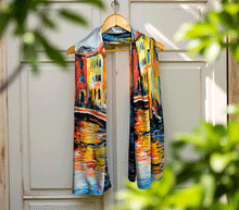 Naložite sliko v pregledovalnik galerije, obojestranski ženski šal poletni šali modni sal pisani sali cvetlice prehodni sal viskoza svila barvit ženski šali moda udoben šal mehek obojestranski sal jesenski šal ženski šal moda zvezde