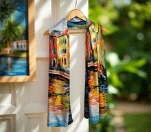 Naložite sliko v pregledovalnik galerije, obojestranski ženski šal poletni šali modni sal pisani sali cvetlice prehodni sal viskoza svila barvit ženski šali moda udoben šal mehek obojestranski sal jesenski šal ženski šal moda zvezde