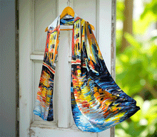 Naložite sliko v pregledovalnik galerije, obojestranski ženski šal poletni šali modni sal pisani sali cvetlice prehodni sal viskoza svila barvit ženski šali moda udoben šal mehek obojestranski sal jesenski šal ženski šal moda zvezde