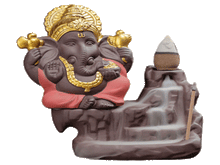 Naložite sliko v pregledovalnik galerije, backflow podstavek za dišeče stožce backflow dimna fontana stojalo backflow za stožce podstavek za dišeče palčke ganesh ganeš ganesha vzranta dimna fontana za disece stozce za disece palcke