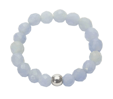 Naložite sliko v pregledovalnik galerije, prstan kristali prstan iz kristalov kristalni prstan nakit kristali elastični prstan elastičen prstan energetski nakit angelit kamen angelit