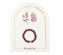 Naložite sliko v pregledovalnik galerije, prstan kristali prstan iz kristalov kristalni prstan nakit kristali elastični prstan elastičen prstan energetski nakit granat kamen rodolit