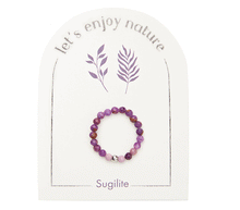 Naložite sliko v pregledovalnik galerije, prstan sugilit kristali prstan iz kristalov kristalni prstan nakit kristali elastični prstan elastičen prstan energetski nakit sugilit kamen sugilit