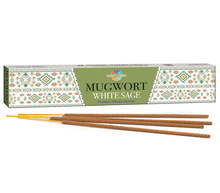 Naložite sliko v pregledovalnik galerije, hem sacred elements mugwort white sage incense dišeče palčke pelin beli žajbelj disece palcke kadila disave za dom pelin beli zajbelj meditacija energetsko ciscenje prostora čiščenje prostora dišeče palčke sacred elements mugwort white sage