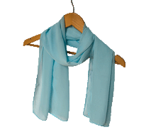 Naložite sliko v pregledovalnik galerije, Šal enobarven svetlo moder (svila, viskoza)