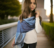 Naložite sliko v pregledovalnik galerije, sal sali šal šali pasmina pašmina ženski šali modni šali zenski sal bombaž viskoza šali lepota mehko jesenski šal zimski šal prehodni šal poletni šali moder modra