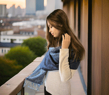 Naložite sliko v pregledovalnik galerije, sal sali šal šali pasmina pašmina ženski šali modni šali zenski sal bombaž viskoza šali lepota mehko jesenski šal zimski šal prehodni šal poletni šali moder modra