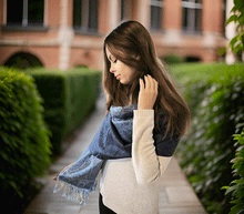 Naložite sliko v pregledovalnik galerije, sal sali šal šali pasmina pašmina ženski šali modni šali zenski sal bombaž viskoza šali lepota mehko jesenski šal zimski šal prehodni šal poletni šali moder modra