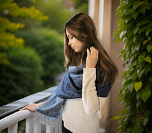 Naložite sliko v pregledovalnik galerije, sal sali šal šali pasmina pašmina ženski šali modni šali zenski sal bombaž viskoza šali lepota mehko jesenski šal zimski šal prehodni šal poletni šali moder modra