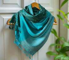 Naložite sliko v pregledovalnik galerije, sal sali šal šali pasmina pašmina ženski šali modni šali zenski sal bombaž viskoza šali lepota mehko jesenski šal zimski šal prehodni šal poletni šali turkiz modra