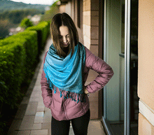 Naložite sliko v pregledovalnik galerije, sal sali šal šali pasmina pašmina ženski šali modni šali zenski sal bombaž viskoza šali lepota mehko jesenski šal zimski šal prehodni šal poletni šali turkiz modra
