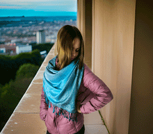 Naložite sliko v pregledovalnik galerije, sal sali šal šali pasmina pašmina ženski šali modni šali zenski sal bombaž viskoza šali lepota mehko jesenski šal zimski šal prehodni šal poletni šali turkiz modra