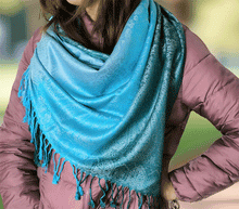 Naložite sliko v pregledovalnik galerije, sal sali šal šali pasmina pašmina ženski šali modni šali zenski sal bombaž viskoza šali lepota mehko jesenski šal zimski šal prehodni šal poletni šali turkiz modra
