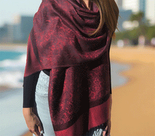 Naložite sliko v pregledovalnik galerije, sal sali šal šali pasmina pašmina ženski šali modni šali zenski sal bombaž viskoza šali lepota mehko jesenski šal zimski šal prehodni šal poletni šali vzorci bordo