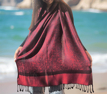 Naložite sliko v pregledovalnik galerije, sal sali šal šali pasmina pašmina ženski šali modni šali zenski sal bombaž viskoza šali lepota mehko jesenski šal zimski šal prehodni šal poletni šali vzorci bordo