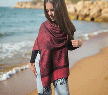 Naložite sliko v pregledovalnik galerije, sal sali šal šali pasmina pašmina ženski šali modni šali zenski sal bombaž viskoza šali lepota mehko jesenski šal zimski šal prehodni šal poletni šali vzorci bordo