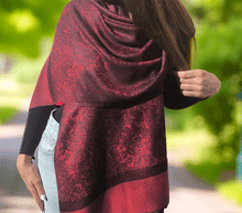 Naložite sliko v pregledovalnik galerije, sal sali šal šali pasmina pašmina ženski šali modni šali zenski sal bombaž viskoza šali lepota mehko jesenski šal zimski šal prehodni šal poletni šali vzorci bordo