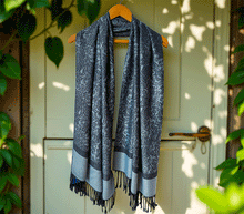 Naložite sliko v pregledovalnik galerije, sal sali šal šali pasmina pašmina ženski šali modni šali zenski sal bombaž viskoza šali lepota mehko jesenski šal zimski šal prehodni šal poletni šali moder modra vzorci