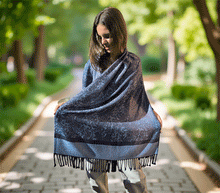 Naložite sliko v pregledovalnik galerije, sal sali šal šali pasmina pašmina ženski šali modni šali zenski sal bombaž viskoza šali lepota mehko jesenski šal zimski šal prehodni šal poletni šali moder modra vzorci