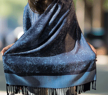 Naložite sliko v pregledovalnik galerije, sal sali šal šali pasmina pašmina ženski šali modni šali zenski sal bombaž viskoza šali lepota mehko jesenski šal zimski šal prehodni šal poletni šali moder modra vzorci