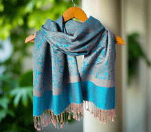 Naložite sliko v pregledovalnik galerije, sal sali šal šali pasmina pašmina ženski šali modni šali zenski sal bombaž viskoza šali lepota mehko jesenski šal zimski šal prehodni šal poletni šali vzorci moder turkiz