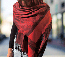 Naložite sliko v pregledovalnik galerije, sal sali šal šali pasmina pašmina ženski šali modni šali zenski sal bombaž viskoza šali lepota mehko jesenski šal zimski šal prehodni šal poletni šali rdeča vzorci